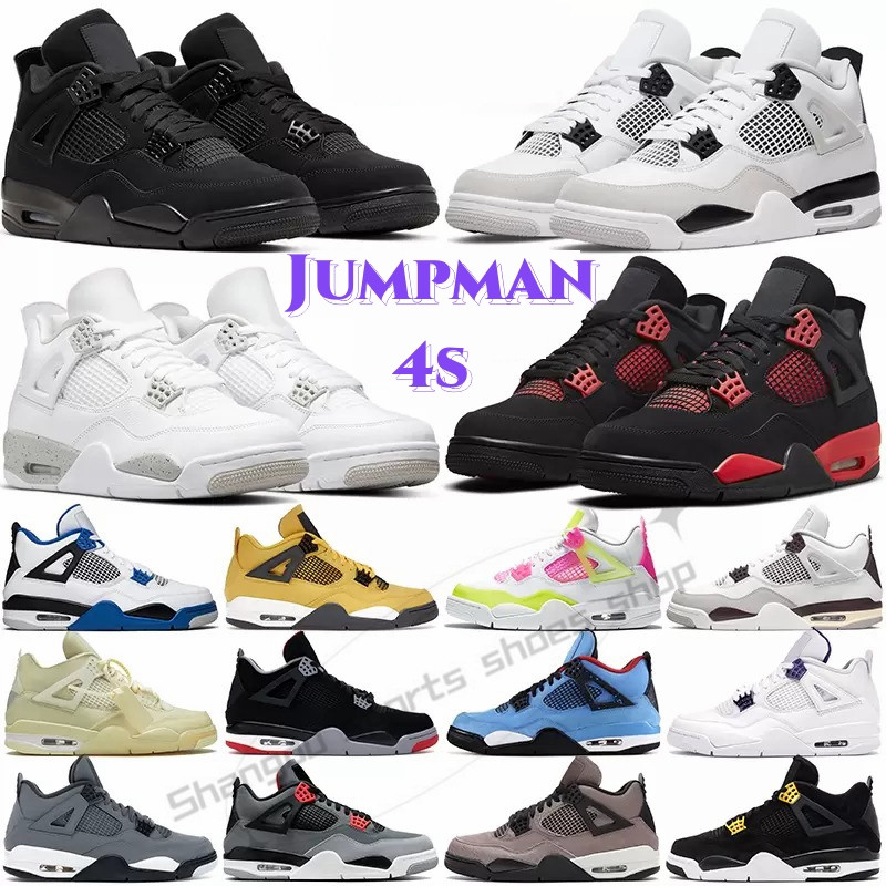Jumpman 4 4s Mens retro Basketball Shoes Military Black Cat White Oreo Bred Sail Red Thunder University Blue Motorsports Cactus Jack men women trainers sneakers, C23 white cement 36-47
Jumpman 4 4s Mens retro Basketball Shoes Military Black Cat White Oreo Bred Sail Red Thunder University Blue Motorsports Cactus Jack men women trainers sneakers, C23 white cement 36-47