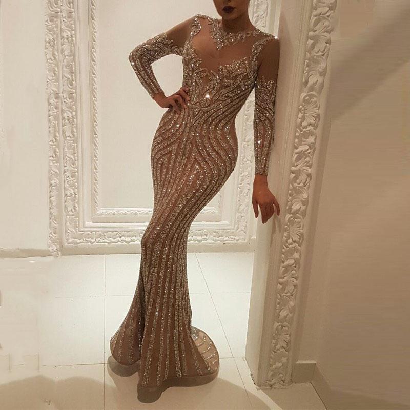 2022 Plus Size Arabic Aso Ebi Luxurious Mermaid Sparkly Prom Dresses Lace Beaded Evening Formal Party Second Reception Birthday Engagement Gowns Dress