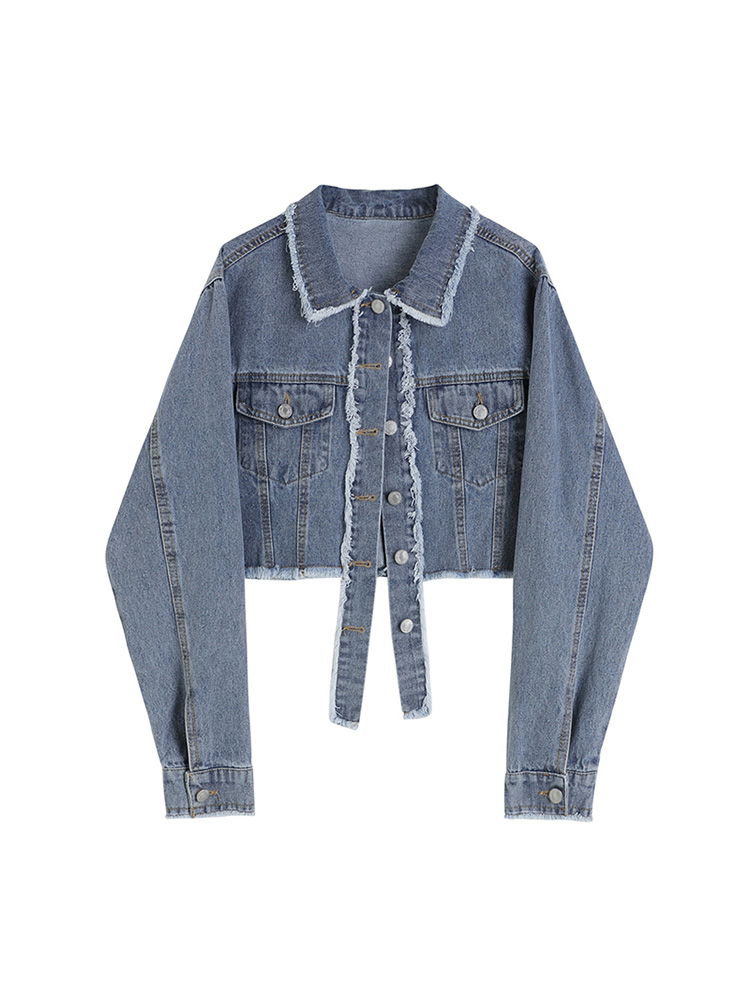 New Long Sleeve Winter Slim Tassels Jeans Top For Women Solid Denim Jacket Women Short Overcoat Ladies Jackets Tops, Blue
New Long Sleeve Winter Slim Tassels Jeans Top For Women Solid Denim Jacket Women Short Overcoat Ladies Jackets Tops, Blue