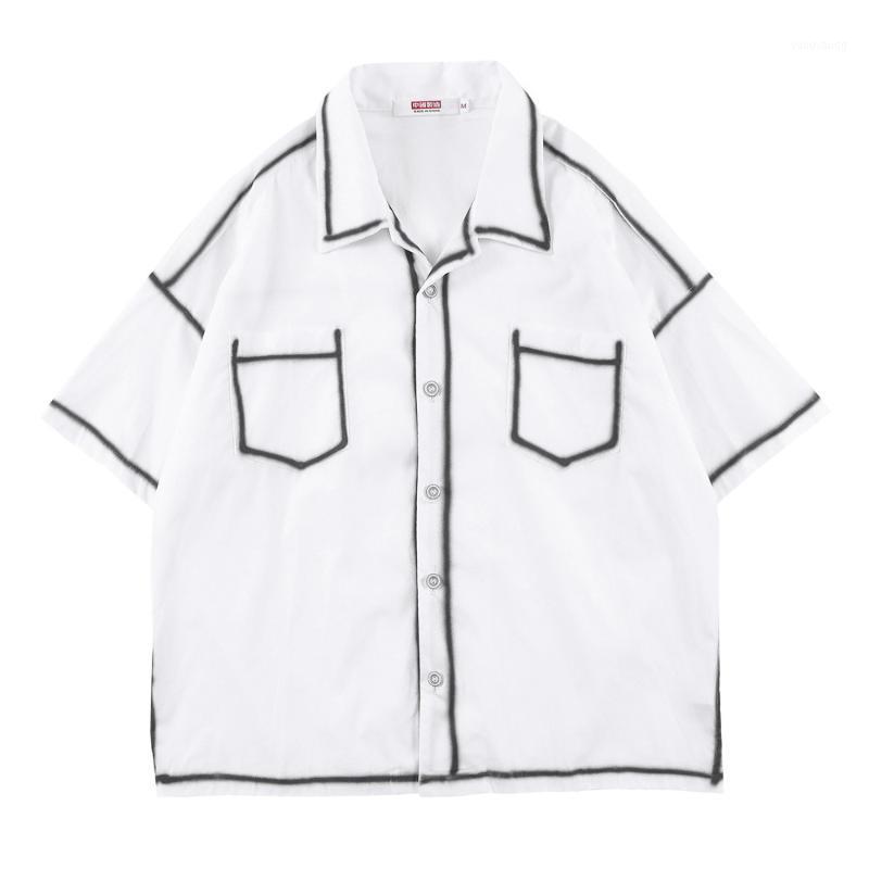 Men's Casual Shirts Spray Color Graffiti Camp Collar Shirt Short Sleeve Summer White Blue Streetwear College Style For Boy Hip Hop Loose Fit
Men's Casual Shirts Spray Color Graffiti Camp Collar Shirt Short Sleeve Summer White Blue Streetwear College Style For Boy Hip Hop Loose Fit