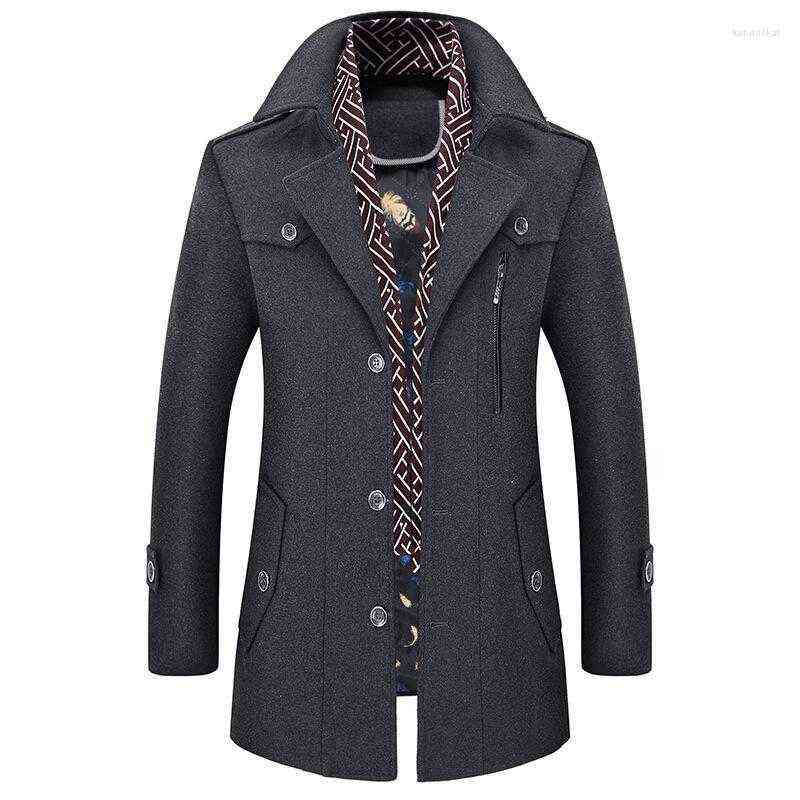 Men's Wool & Blends Coat Men Fashion Winter Man Trench Coats Jackets For Clothing Jacket Gray Woolen Kend22 T220810, Navy blue
Men's Wool & Blends Coat Men Fashion Winter Man Trench Coats Jackets For Clothing Jacket Gray Woolen Kend22 T220810, Navy blue