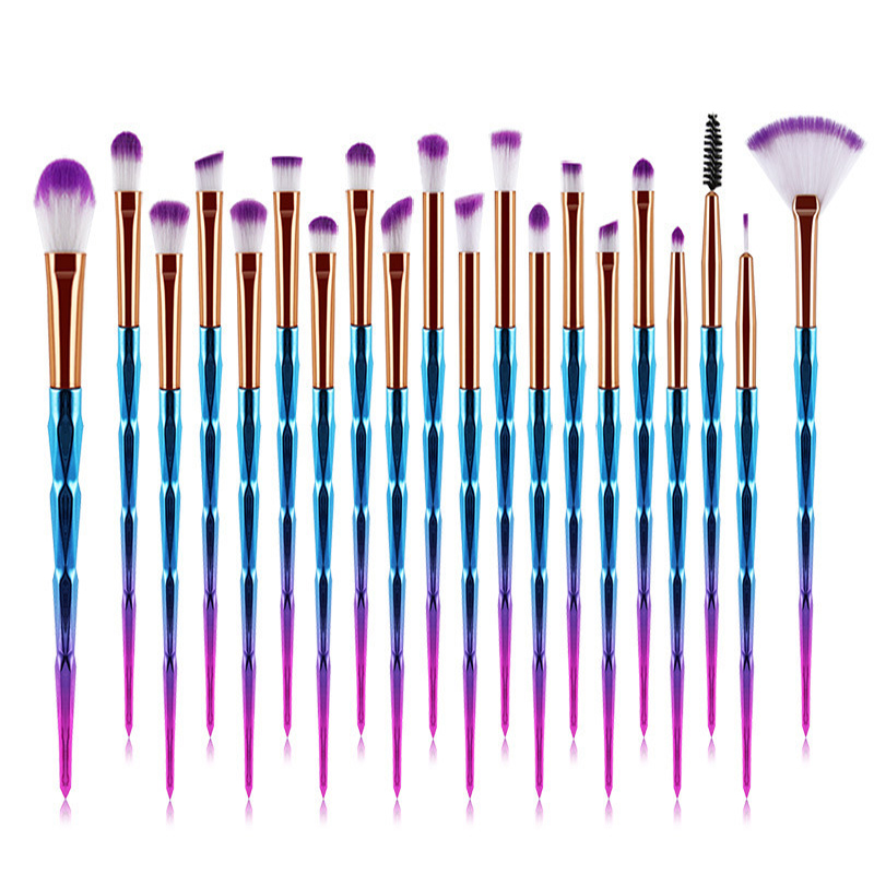 Makeup Brushs Set 20pcs Dia Fan Powder Foundation Brush Blush Blending Eyeshadow Lip Cosmetic Eye Make Up Brushes Kit Tool