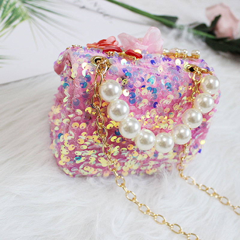 Children s Mini Handbags Tote Cute Girls Princess Messenger Bag Little Girl Small Coin Wallet Pouch Kids Party Pearl Purse 220630
