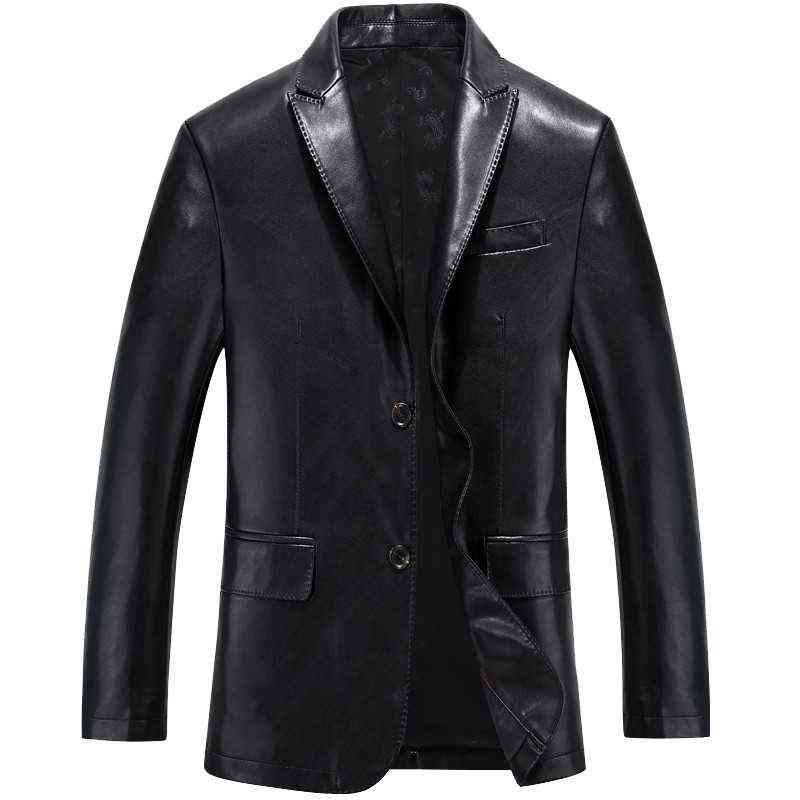 Autumn Fashion Real leather SLim Fit Business Coats Sheep SKin Leather Casual Blazers Outwear Male Button Long Sleeved Coats T220728, Blue
Autumn Fashion Real leather SLim Fit Business Coats Sheep SKin Leather Casual Blazers Outwear Male Button Long Sleeved Coats T220728, Blue
