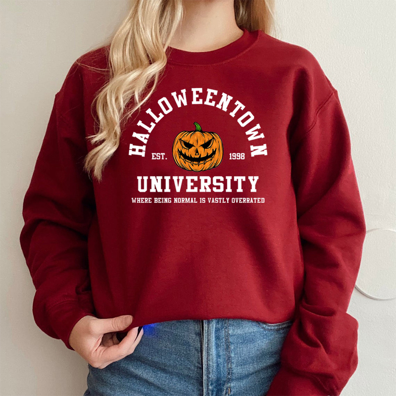 Vintage Halloweentown Sweatshirt Halloweentown Est 1998 Pullover Funny Halloween Town Fall Hoodies Pumpkin Halloween Sweatshirts 220816