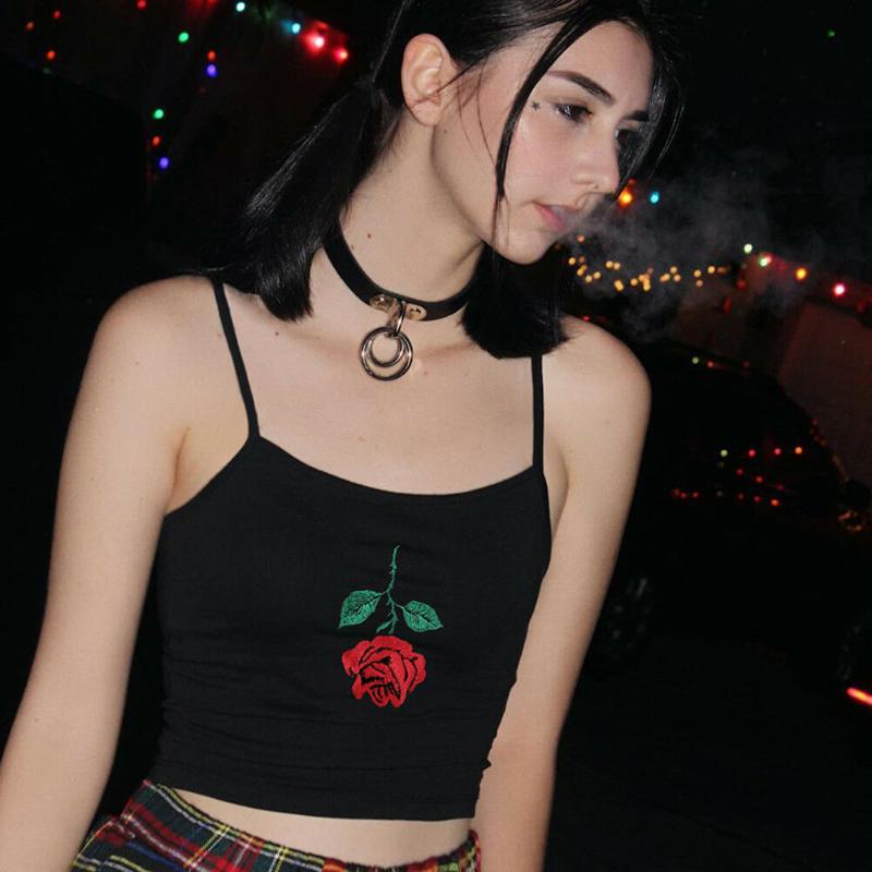 Women' Tanks & Camis Combhasaki Sexy Vintage Women Strappy Tank Top Cut-Out Ladies Slim Rose Print Crop T-ShirtWomen, Black
Women' Tanks & Camis Combhasaki Sexy Vintage Women Strappy Tank Top Cut-Out Ladies Slim Rose Print Crop T-ShirtWomen, Black