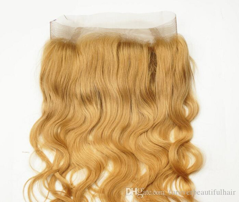 Honey Blonde 360 Lace Frontal Closure Body Wave 27 99J Blonde Color Peruvian Virgin Hair Pre Plucked 360
