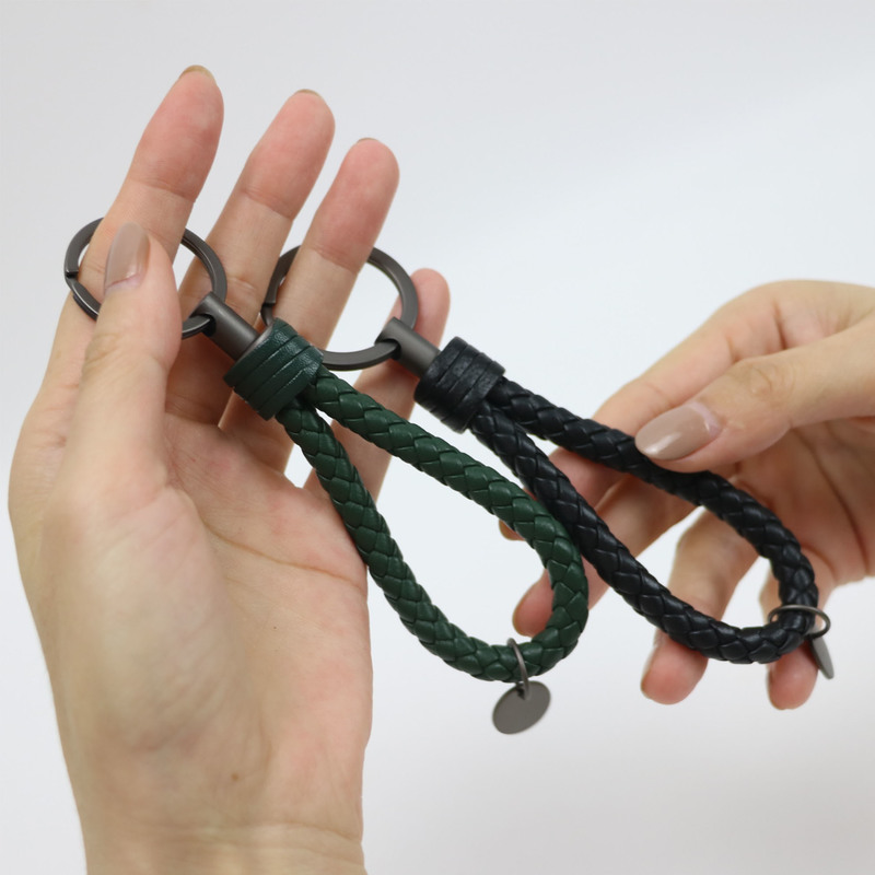 Fashion Sheep Leather Key chain For Car Keys Clip Ring Women Weave Leather Key Holder Organizer Top Quality Men Key Ring 220610