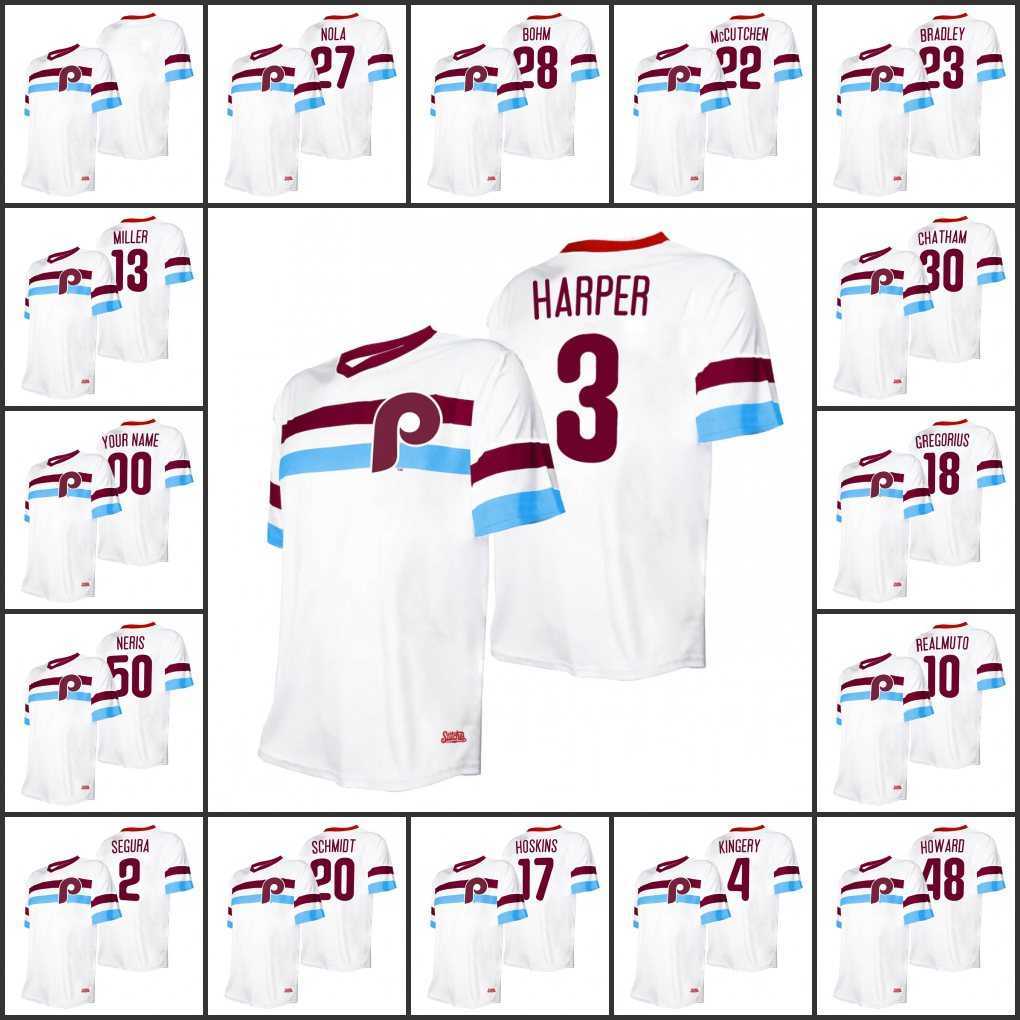 Philadelphia' Phillies Men Women Youth #3 Bryce' Harper 27 Aaron Nola 18 Didi Gregorius Custom White Cooperstown Collection V-Neck Jersey
Philadelphia' Phillies Men Women Youth #3 Bryce' Harper 27 Aaron Nola 18 Didi Gregorius Custom White Cooperstown Collection V-Neck Jersey