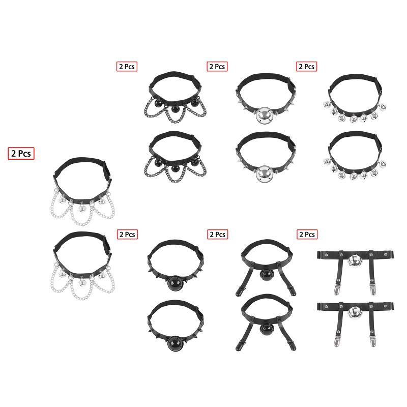 Garters 2Pcs Women Punk Garter Belts Adjustable Leather Leg Bells Decor Thigh Stocking Clip Harness Suspender Costume AccessoryGarters, Type a black
Garters 2Pcs Women Punk Garter Belts Adjustable Leather Leg Bells Decor Thigh Stocking Clip Harness Suspender Costume AccessoryGarters, Type a black