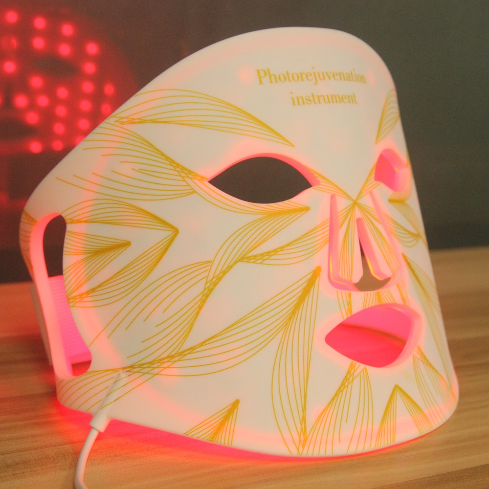 2025 Advanced Flexible Silicone LED Mask, Red Light Therapy for Anti-Aging, Infrared Soft Design with 4 Color LED Photon Therapy for Radiant Skin
