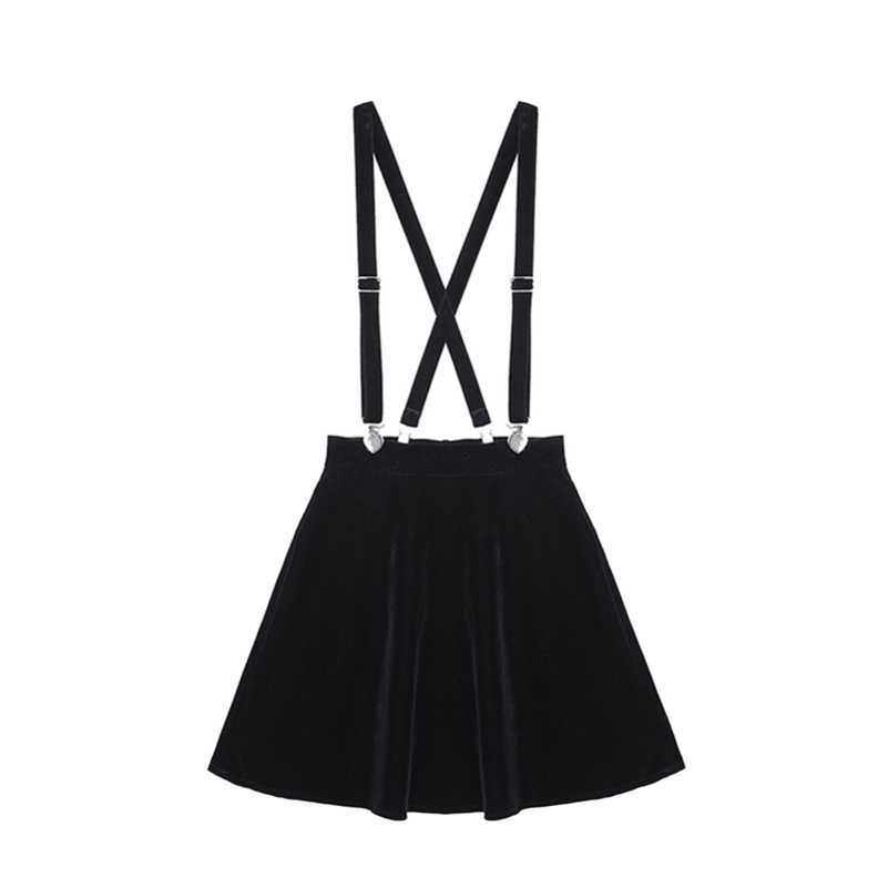 WomenS Skirt Harajuku Velvet Punk Love Clip Strap Skirt For Female Ladies Mini Skirts Black Y200326
WomenS Skirt Harajuku Velvet Punk Love Clip Strap Skirt For Female Ladies Mini Skirts Black Y200326