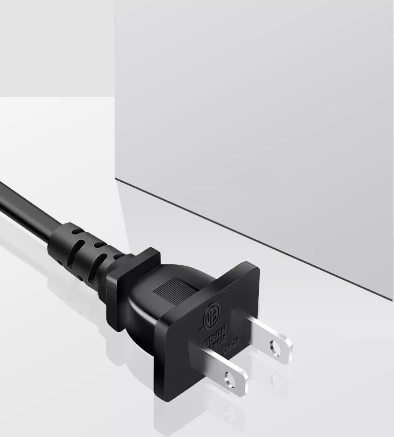 1.5m 2 core American plug cable US standard for printer audio sound AC power cord