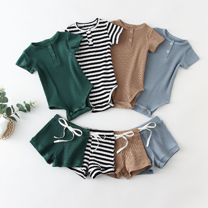 Infant Baby Boy Girl Clothes Set Long Sleeve Baby Bodysuit Pant born Boy Outfits Summer Autumn born Baby Girl Clothing 220519