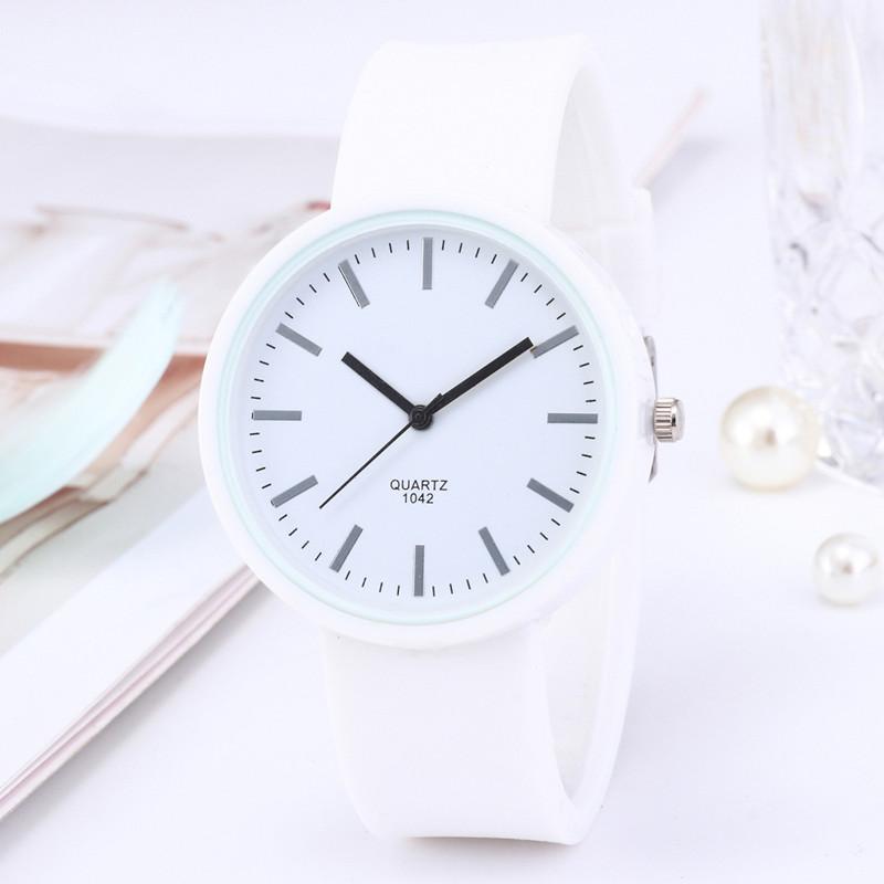 Wristwatches Fashion Simple Watches Women White Korean Silicone Quartz Gift Price Drop