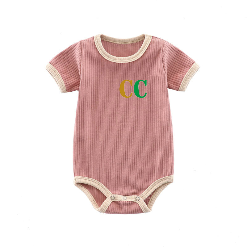 Hot 3 models Newborn Baby Rompers Girls and Boy Short Sleeve Cotton Clothes Brand Letter Print Infant Romper Children Ourfits