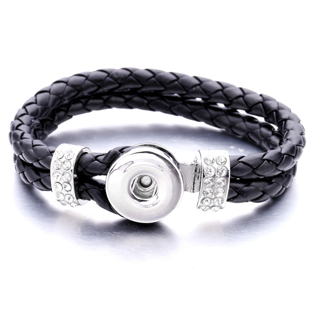 silver Metal 18MM Ginger Snap Button Base Connectors for DIY Snaps Leather Bracelet Jewelry making accessorie