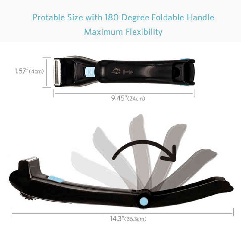 Painless Shave Professional Hair Removal Back Hair Removal and Body Shaver Easy to Use Extra Long HandleT220718 T220725
