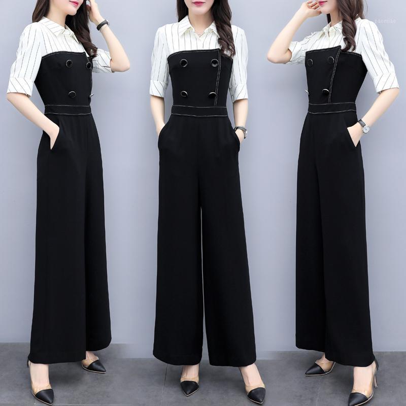 Women' Jumpsuits & Rompers Black Chiffon Womens Jumpsuit Striped Overalls Female Summer One Piece Pants Macacao Feminino Combinaison Femme
Women' Jumpsuits & Rompers Black Chiffon Womens Jumpsuit Striped Overalls Female Summer One Piece Pants Macacao Feminino Combinaison Femme