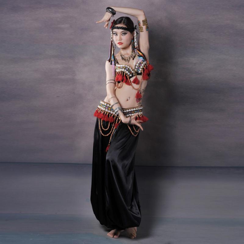 Stage Wear Women Tribal Vintage Belly Dance Costume Set 3-piece Beads Bra Belt And Pants Satin Colorful Rhinestone Gypsy AdultStage StageSta, Black
Stage Wear Women Tribal Vintage Belly Dance Costume Set 3-piece Beads Bra Belt And Pants Satin Colorful Rhinestone Gypsy AdultStage StageSta, Black