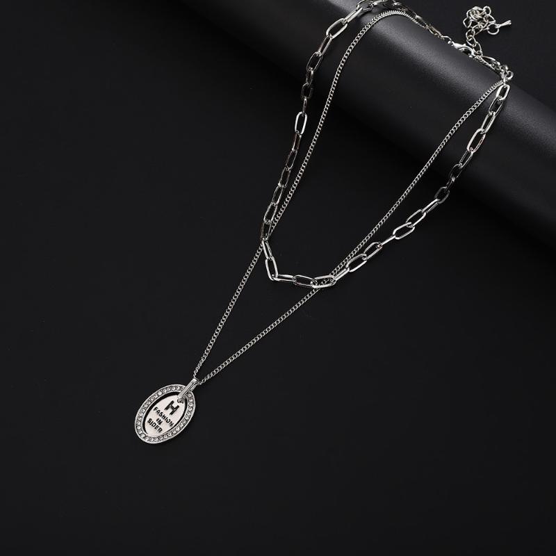 Pendant Necklaces Lettering And Diamond Necklace Double-Layered Alloy Chain Neck Retro Women Girls Jewelry Accessories Character HeadPendant
Pendant Necklaces Lettering And Diamond Necklace Double-Layered Alloy Chain Neck Retro Women Girls Jewelry Accessories Character HeadPendant