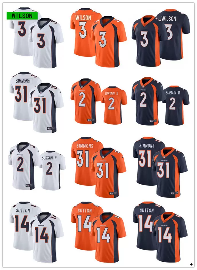 custom Denver''Broncos''men women youth 58 Von Miller 14 Sutton 7 John Elway 25 Melvin Gordon III 3 Russell Wilson 31 Justin Simmons Footbal, Color 
custom Denver''Broncos''men women youth 58 Von Miller 14 Sutton 7 John Elway 25 Melvin Gordon III 3 Russell Wilson 31 Justin Simmons Footbal, Color