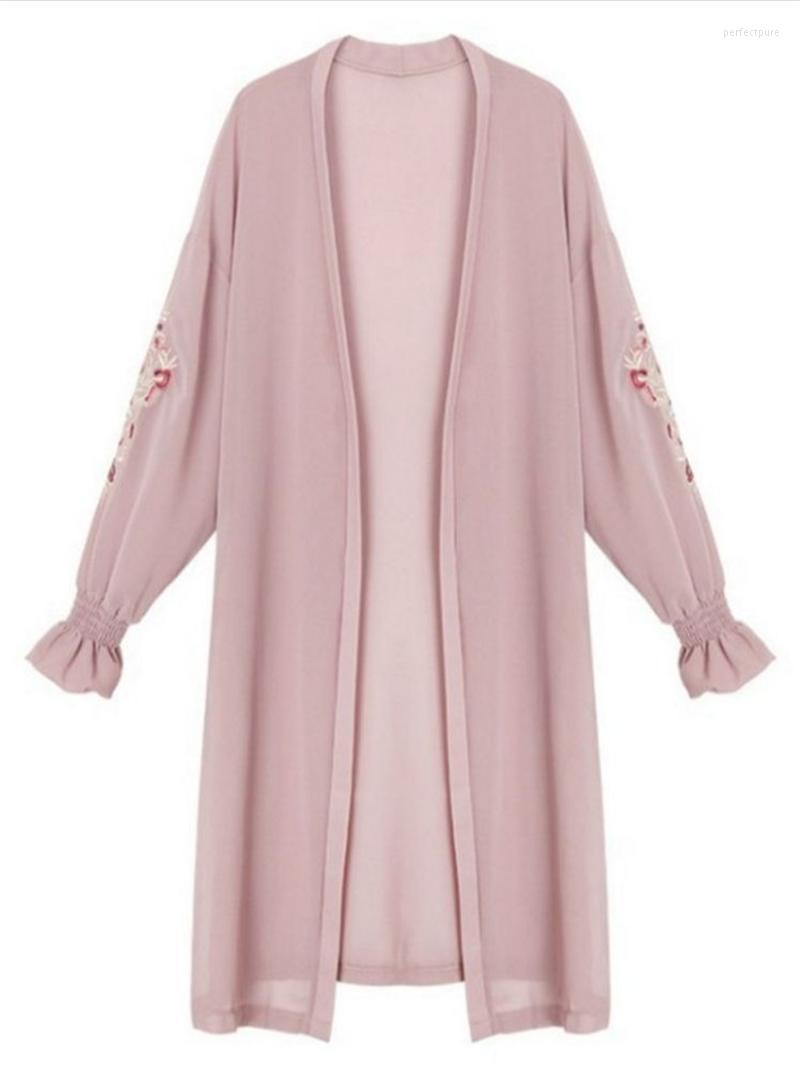 Women' Knits & Tees Summer Kimono Cardigan Women Floral Embroidery Chiffon Blouse Korean Flare Sleeve Long Shirt Beach Fashion Design Perf2, White
Women' Knits & Tees Summer Kimono Cardigan Women Floral Embroidery Chiffon Blouse Korean Flare Sleeve Long Shirt Beach Fashion Design Perf2, White