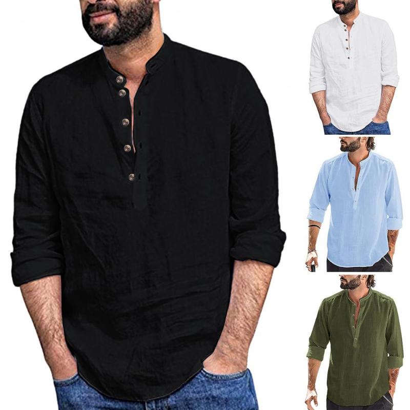 Men's Casual Shirts Soft Cotton Linen Man Blouse Summer V Neck Long Sleeve Men Tee Shirt Cardigan Loose Men's Camisas De HombreMen's, Black
Men's Casual Shirts Soft Cotton Linen Man Blouse Summer V Neck Long Sleeve Men Tee Shirt Cardigan Loose Men's Camisas De HombreMen's, Black
