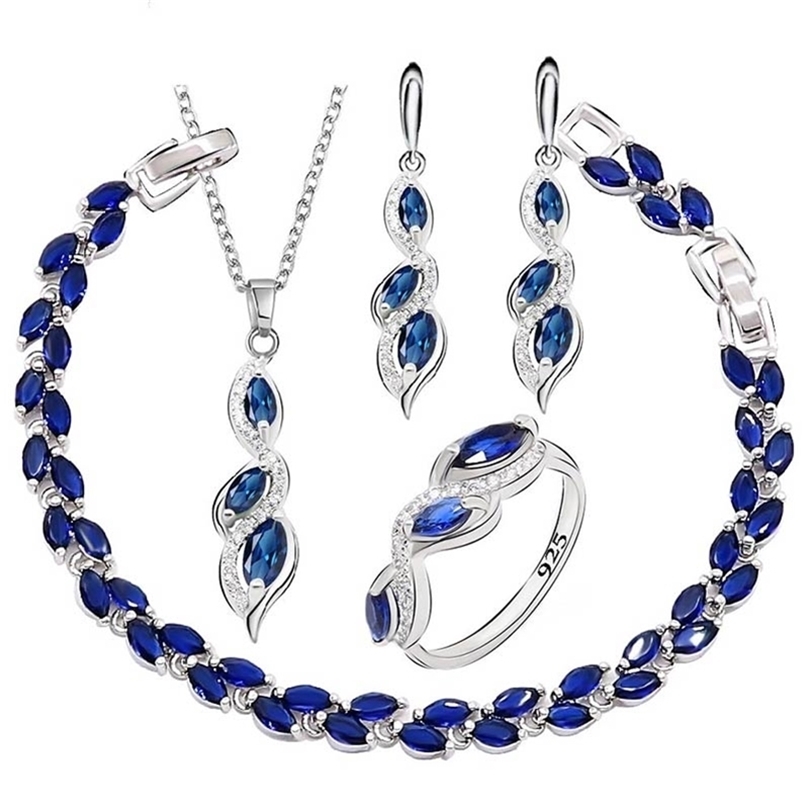 Blue Green Cubic Zirconia Silver Color Jewelry Sets For Women Necklace Pendant Earrings Ring Bracelet Free Gift Box WPAITKYS 201222
Blue Green Cubic Zirconia Silver Color Jewelry Sets For Women Necklace Pendant Earrings Ring Bracelet Free Gift Box WPAITKYS 201222