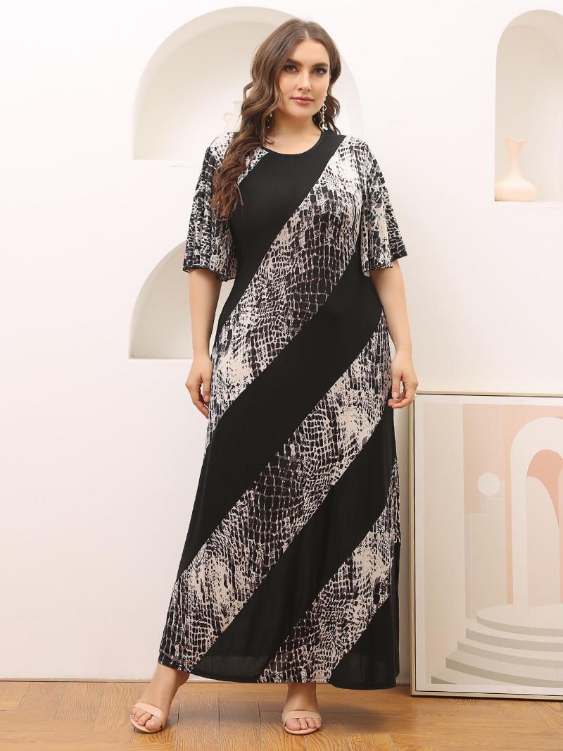 Plus Size Dresses 2022 Summer Dress 4XL 5XL Women Short Sleeve Leopard Print Patchwork Casual Black Maxi Long
Plus Size Dresses 2022 Summer Dress 4XL 5XL Women Short Sleeve Leopard Print Patchwork Casual Black Maxi Long