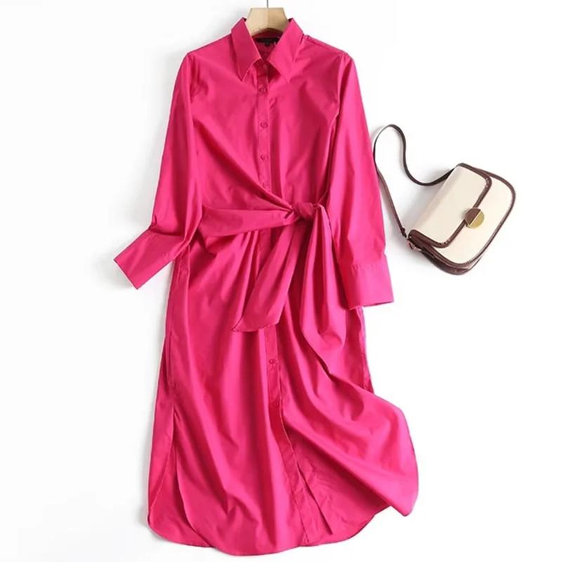 Casual Dresses Elmsk 2022 Pure Cotton Fashion Simple Sahes Long Shirt Rose Red Color Dress WomenCasual
Casual Dresses Elmsk 2022 Pure Cotton Fashion Simple Sahes Long Shirt Rose Red Color Dress WomenCasual