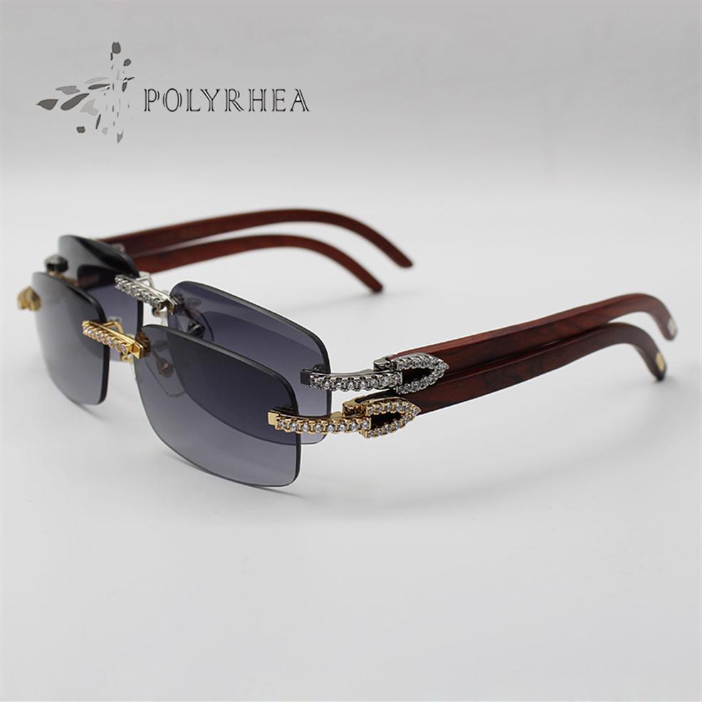 Luxury Sunglasses Natural Wood Frameless Frame Decoration White large Diamond Men / Women Sun Glasses Brand Designer Quality With 229n
Luxury Sunglasses Natural Wood Frameless Frame Decoration White large Diamond Men / Women Sun Glasses Brand Designer Quality With 229n
