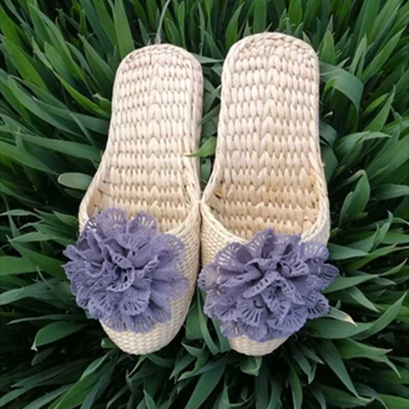 Slippers Ladies Cane Weaving Hand-Made Shoes With Flower Bow Novetly Slides Summer Footwear Plus Size Chinese 44-33 Lovely, Grey
Slippers Ladies Cane Weaving Hand-Made Shoes With Flower Bow Novetly Slides Summer Footwear Plus Size Chinese 44-33 Lovely, Grey