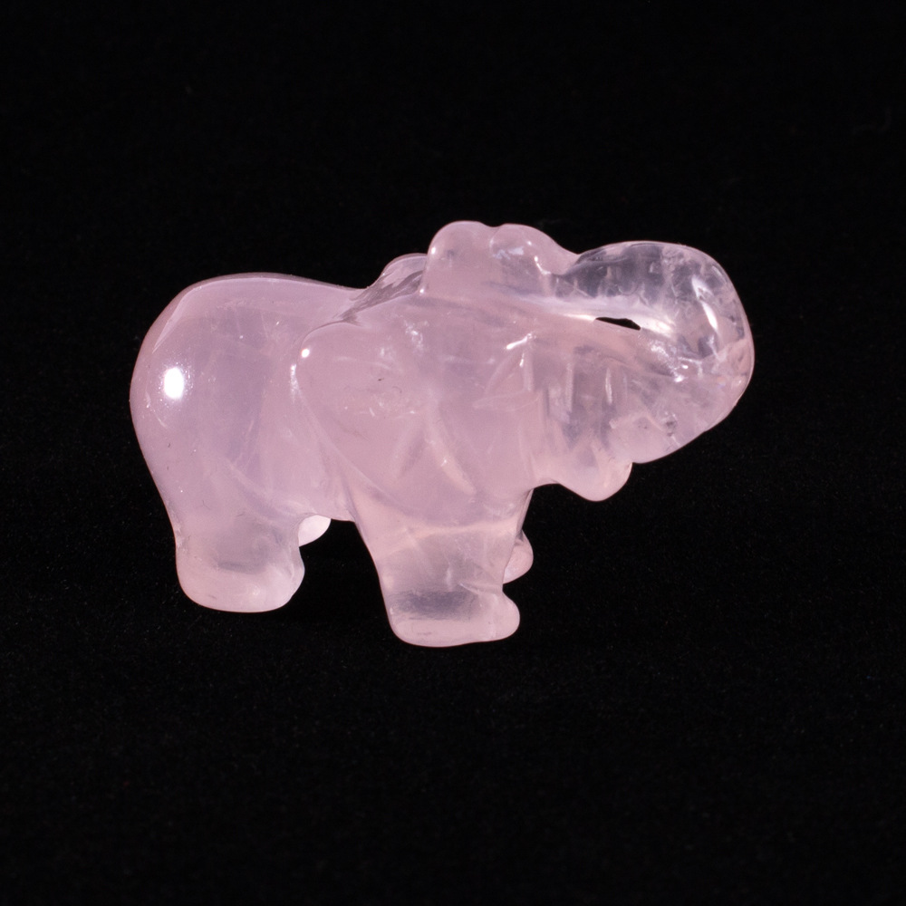 Natural Crystal Stone Ornaments 1.5inch Elephant Carved Chakra Reiki Healing Quartz Mineral Tumbled Gemstones Hand Home Decor