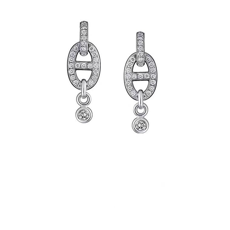Ins Stud Earring Simple Fashion Jewelry 925 Sterling Silver Pave White Sapphire CZ Diamond Party Popular Pig Nose Women Wedding Earring For Lover Gift