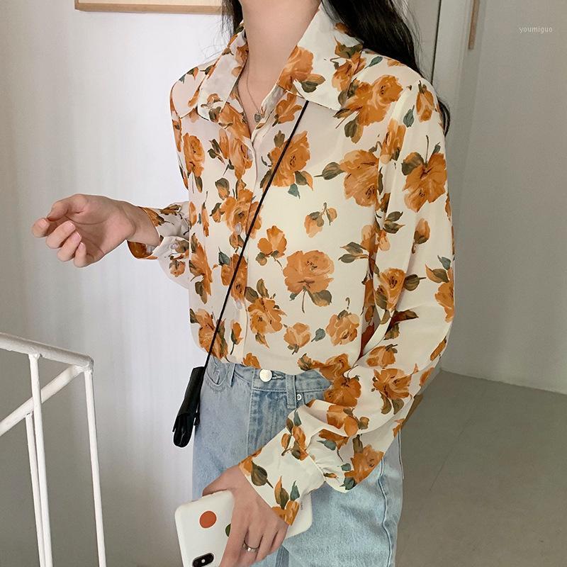 Spring Women Fashion Long Sleeve Floral Print Chiffon Shirts Blouses Casual Streetwear Loose Tops Blouse Women, Picture color
Spring Women Fashion Long Sleeve Floral Print Chiffon Shirts Blouses Casual Streetwear Loose Tops Blouse Women, Picture color