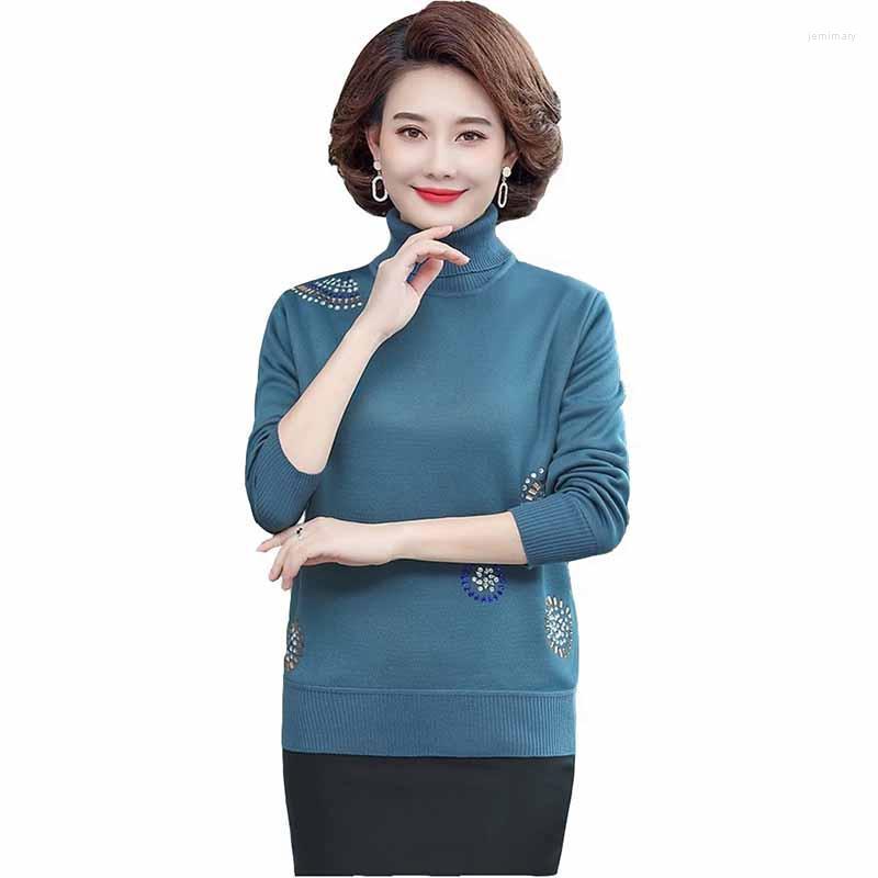 Women's Sweaters Winter Plus Cashmere Knitted Sweater Turtleneck Long Sleeve Bottoming Shirt Mother Size Diamond Warm KW455 Jemi22, Green
Women's Sweaters Winter Plus Cashmere Knitted Sweater Turtleneck Long Sleeve Bottoming Shirt Mother Size Diamond Warm KW455 Jemi22, Green