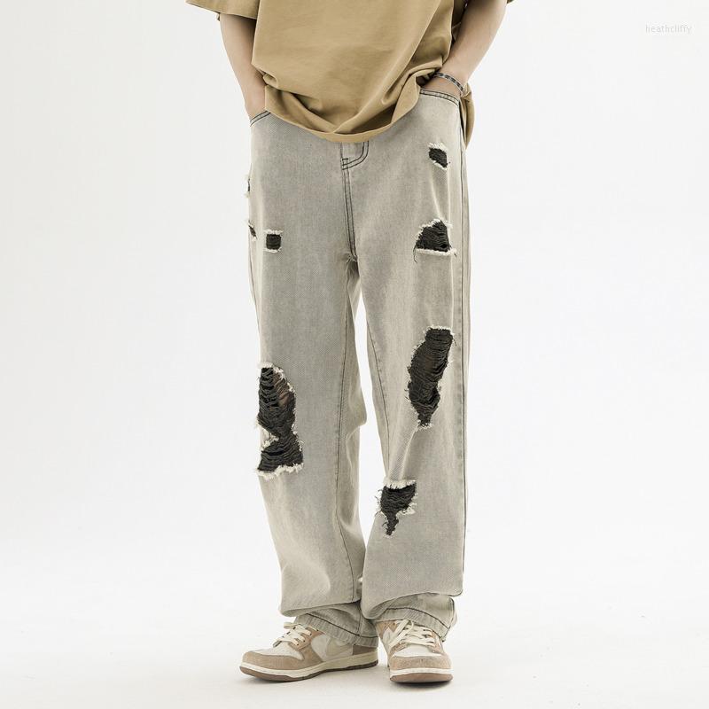 Men' Jeans Grey Ripped Baggy Men Fashion Oversized Casual Wide Leg Mens Streetwear Loose Hip Hop Straight Denim Trouserss MenMen' Heat22, Gray
Men' Jeans Grey Ripped Baggy Men Fashion Oversized Casual Wide Leg Mens Streetwear Loose Hip Hop Straight Denim Trouserss MenMen' Heat22, Gray