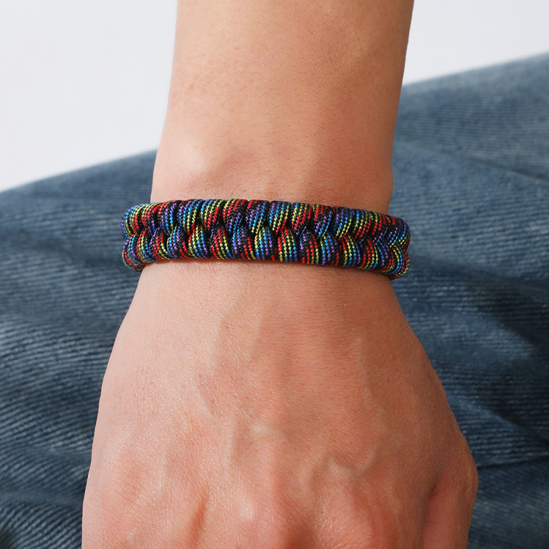 Handmade Paracord Braid Bracelet Outdoor Sports Jewelry for Men Gift