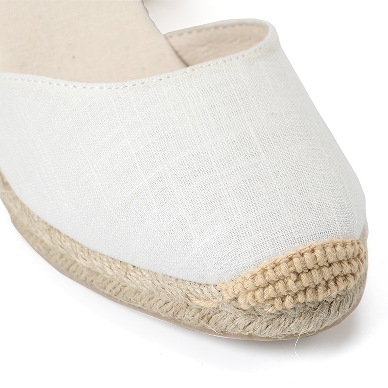 Womens Summer Espadrille Heel Platform Wedge Sandals Ankle Buckle Strap Closed Toe Shoescrosstied Rubber Laceup 210306