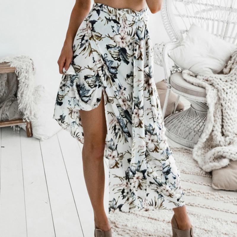 Skirts Boho Lace-Up For Women Ladies Floral Printing High Waist Long Skirt Sexy Cross Open Holiday Beach, White
Skirts Boho Lace-Up For Women Ladies Floral Printing High Waist Long Skirt Sexy Cross Open Holiday Beach, White