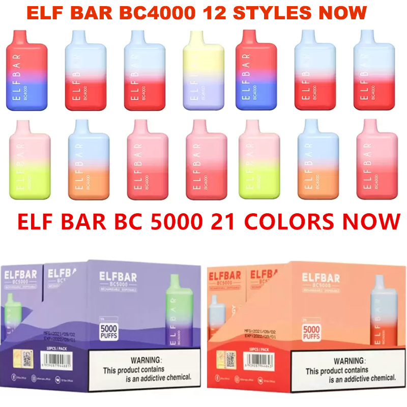 ELF BAR BC5000 4000 Puffs Cigarettes battery disposable 10ml Prefilled Cartridge Pod Device 650mAh Rechargeable Battey Dual Mesh Coil Vaporizer
ELF BAR BC5000 4000 Puffs Cigarettes battery disposable 10ml Prefilled Cartridge Pod Device 650mAh Rechargeable Battey Dual Mesh Coil Vaporizer