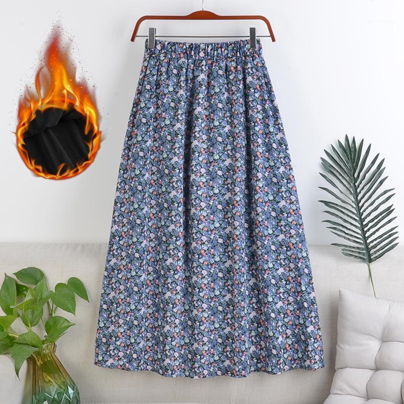 Autumn Winter Women High-waisted A-line Large Hem Elastic Waist Floral Skirt Velvet Lining Mid-length Skirts, Purple 3
Autumn Winter Women High-waisted A-line Large Hem Elastic Waist Floral Skirt Velvet Lining Mid-length Skirts, Purple 3