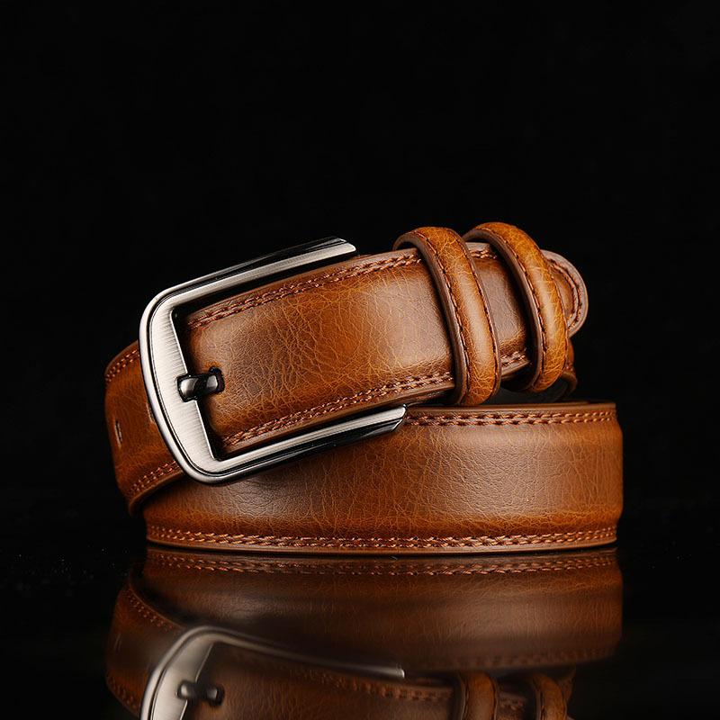 Belts Work Office Men Belt Two-Layer Cowhide Luxury Design Pin Buckle Perforated 2022 Trend High-quality Business 125 CMBelts, Black
Belts Work Office Men Belt Two-Layer Cowhide Luxury Design Pin Buckle Perforated 2022 Trend High-quality Business 125 CMBelts, Black