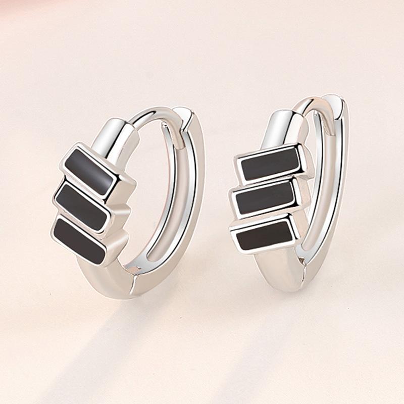 Hoop & Huggie 925 Sterling Silver Stud Earrings Black Earring For Women Fashion Jewelry Girl Womens Accessories
Hoop & Huggie 925 Sterling Silver Stud Earrings Black Earring For Women Fashion Jewelry Girl Womens Accessories