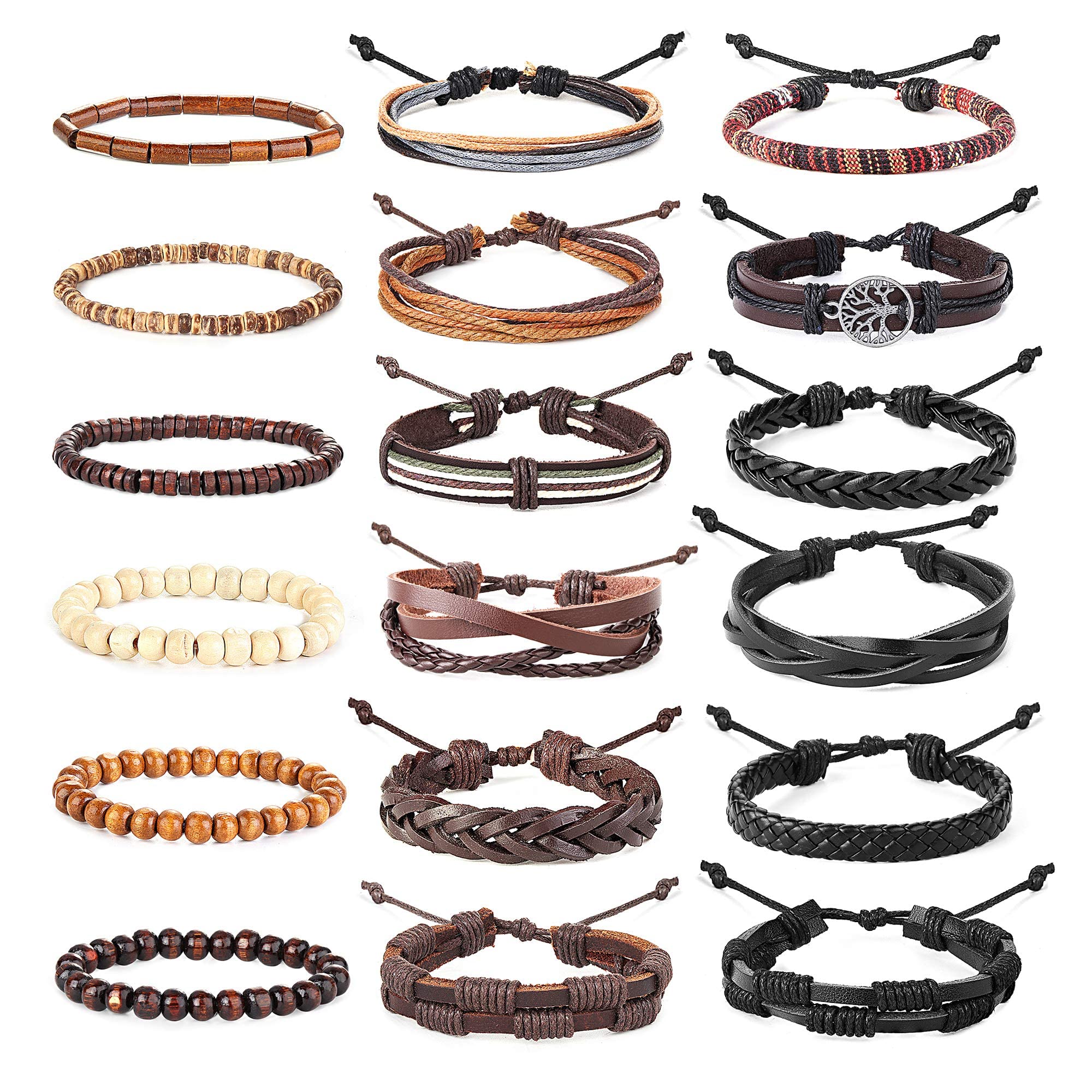 Charm Bracelets Hanpabum Braided Leather For Men Women Woven Cuff Wrap Bracelet Wood Beads Ethnic Tribal Adjustable amzFB
Charm Bracelets Hanpabum Braided Leather For Men Women Woven Cuff Wrap Bracelet Wood Beads Ethnic Tribal Adjustable amzFB