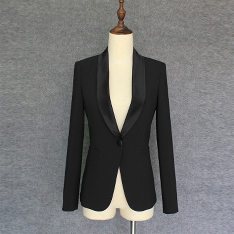 HIGH QUALITY Fashion Designer Blazer Jacket Women's Single Button Shawl Collar Blazer Outer 220402, Black
HIGH QUALITY Fashion Designer Blazer Jacket Women's Single Button Shawl Collar Blazer Outer 220402, Black