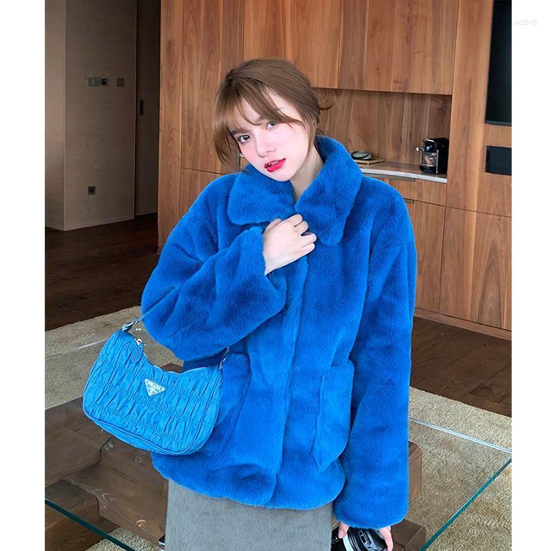 Women' Fur & Faux Furry Coat Women Fall Winter 2022 Turn Down Collar Loose Lamb Velvet Warm Plus Size Female Plush Coats, Blue
Women' Fur & Faux Furry Coat Women Fall Winter 2022 Turn Down Collar Loose Lamb Velvet Warm Plus Size Female Plush Coats, Blue