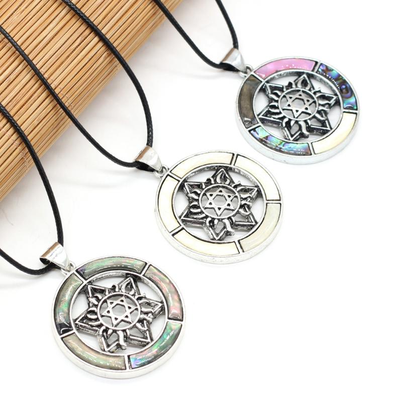 Pendant Necklaces Five-pointed Star Pattern Natural Abalone Shell Necklace For Jewelry Gift Length 55+5cm Size 42x42mm
Pendant Necklaces Five-pointed Star Pattern Natural Abalone Shell Necklace For Jewelry Gift Length 55+5cm Size 42x42mm