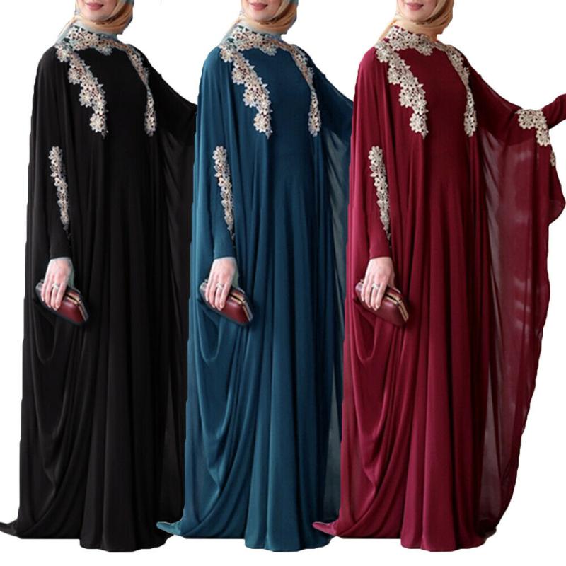 

Ethnic Clothing Morocco Abaya Women Dubai Kaftan Batwing Sleeve Maxi Dress Muslim Farasha Jilbab Caftan Arab Robes Gown Islamic RamadanEthni